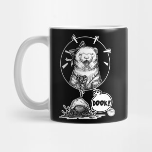 Ferret Ice Cream Cone - Dook! - White Outlined Version Mug